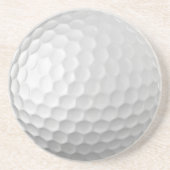 Dessous De Verre En Grès Texture de balle de golf blanche et alvéolée (Devant)