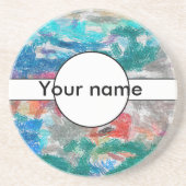 Dessous De Verre En Grès Texture de crayons (Devant)