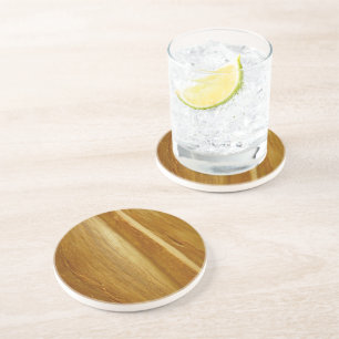 Dessous De Verre En Grès Texture de faux bois de pin II