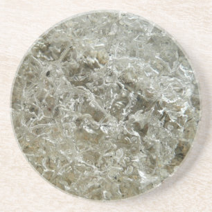 Dessous De Verre En Grès Texture de glace glaciaire abstraite de la nature