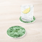 Dessous De Verre En Grès Texture de marbre vert (Côté)