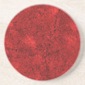 Dessous De Verre En Grès Texture de roche de lave rouge (Devant)