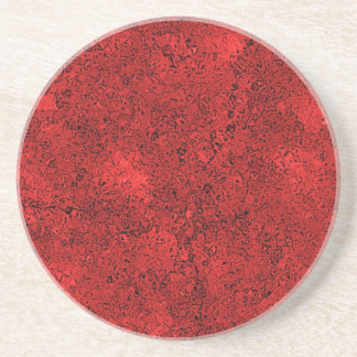 Dessous De Verre En Grès Texture de roche de lave rouge