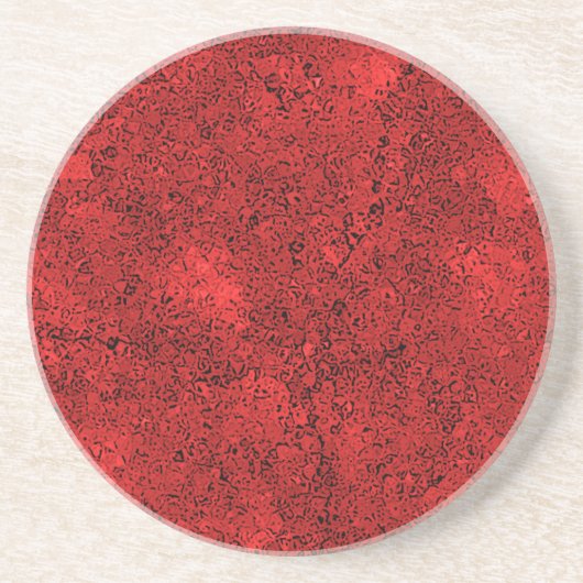 Dessous De Verre En Grès Texture de roche de lave rouge (Devant)