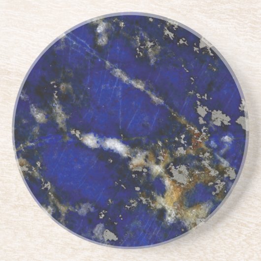 Dessous De Verre En Grès Texture en pierre : Lazulite de Lapis (Devant)