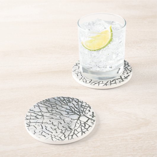 Dessous De Verre En Grès Texture en verre brisée (Côté)