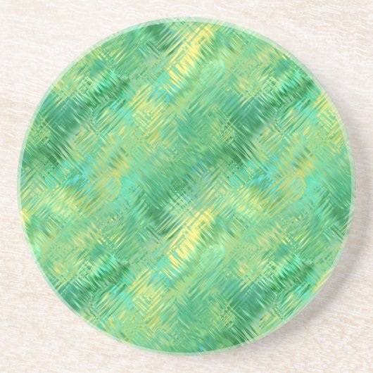 Dessous De Verre En Grès Texture verre vert émeraude (Devant)