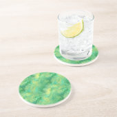 Dessous De Verre En Grès Texture verre vert émeraude (Côté)
