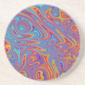 Dessous De Verre En Grès textures psychodeliques (Devant)