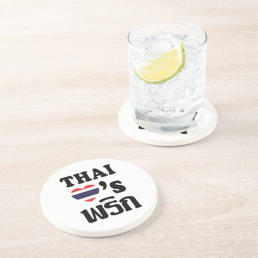 Dessous De Verre En Grès THAÏ LOVE PHRIK (CHILI) Thai Food (Côté)