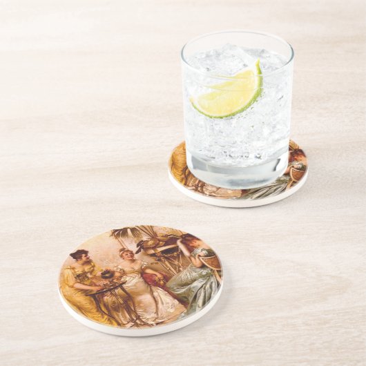 Dessous De Verre En Grès Thé de l'après-midi (Côté)