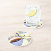 Dessous De Verre En Grès Thé pour un (Côté)