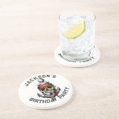 Dessous De Verre En Grès Thème Pirate Fête Crâne Adulte Blanc NAUTIQUE (Côté)