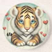 Dessous De Verre En Grès Tiger Love 2 (Devant)