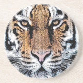 Dessous De Verre En Grès Tiger rayures Portrait dans Graphic Press Style (Devant)