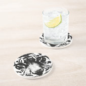 Dessous De Verre En Grès Tigre noir et blanc (Côté)