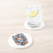 Dessous De Verre En Grès Tigre palestinien - Palestine FLAG (Côté)