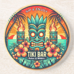 Dessous de verre en grès Tiki Bar