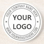 Dessous De Verre En Grès Timbre d'entreprise du logo d'entreprise personnal (Devant)