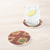 Dessous De Verre En Grès tissu asiatique (Côté)
