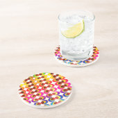 Dessous De Verre En Grès Tissu psychédélique (Côté)