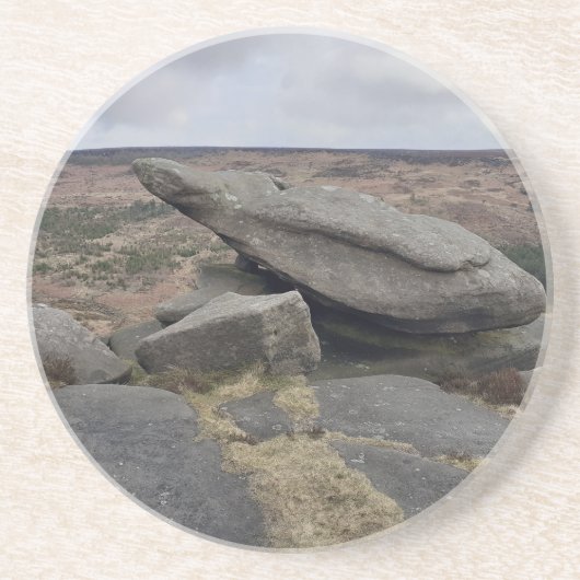 Dessous De Verre En Grès Toad's Mouth Rock, Sheffield. (Devant)