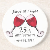 Dessous De Verre En Grès Toast to Love/ Vin rouge (Devant)