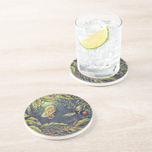 Dessous De Verre En Grès Toile d'araignée papillon abeille jardin vintage