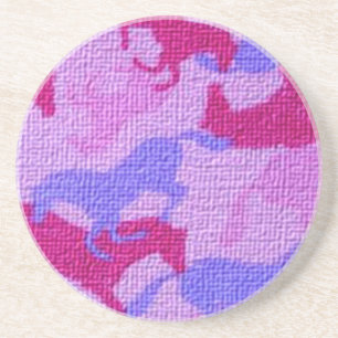 Dessous De Verre En Grès Toile rose de chevaux