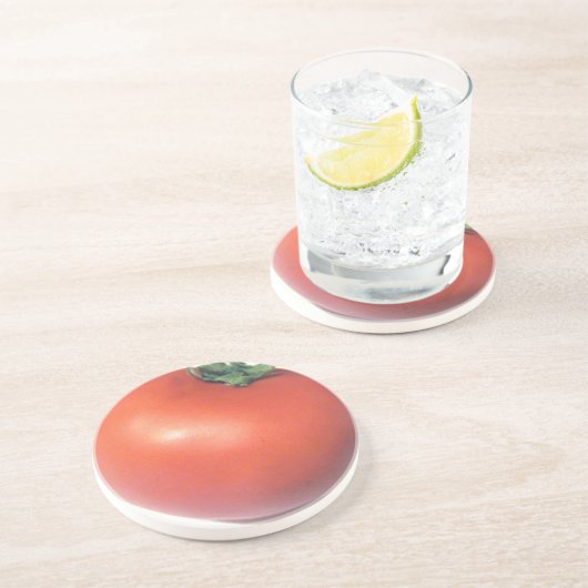 Dessous De Verre En Grès Tomato rouge (Côté)