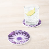 Dessous De Verre En Grès Tomber dans l'amour Fleurs Abstraites et Coeurs Fr (Côté)