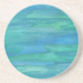 Dessous De Verre En Grès Tons bleu et vert de la Terre (Devant)