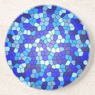 Dessous De Verre En Grès Tons de verre de couleur bleue par Shirley Taylor
