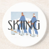 Dessous De Verre En Grès TOP Ski (Devant)