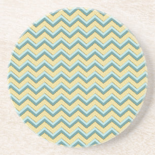 Dessous De Verre En Grès Topaz Parties scintillant Chevron Motif