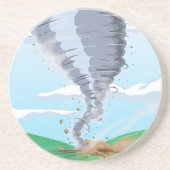Dessous De Verre En Grès Tornade Twister (Devant)