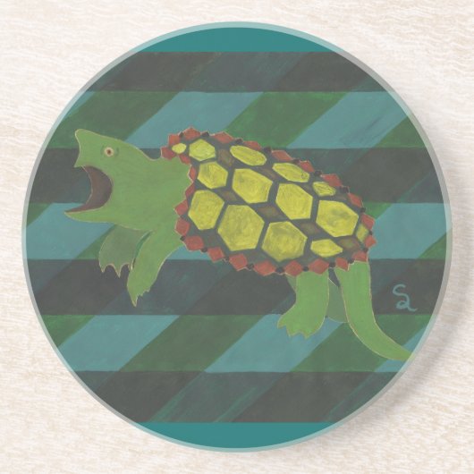 Dessous De Verre En Grès Tortue (Devant)