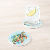 Dessous De Verre En Grès Tortue à peinture mignonne (Côté)