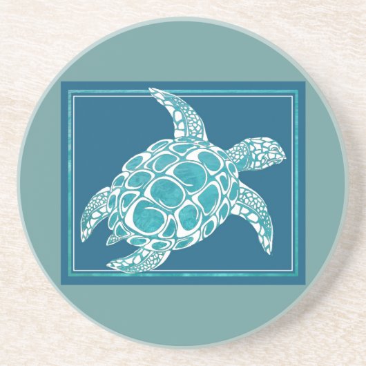 Dessous De Verre En Grès Tortue de mer d'Aqua (Devant)