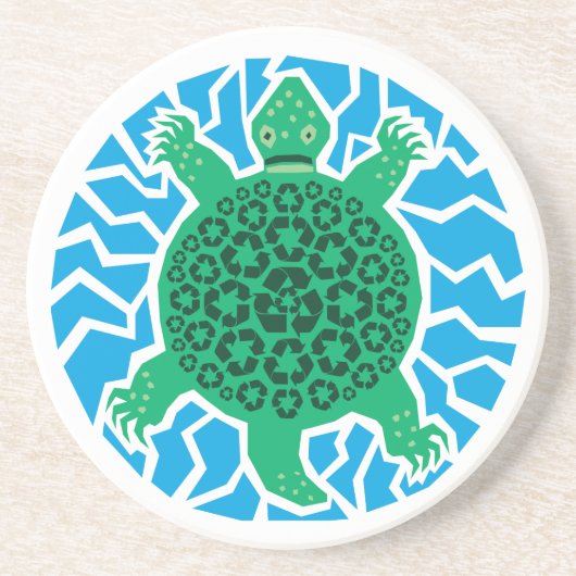 Dessous De Verre En Grès Tortues marines, recyclage (Devant)