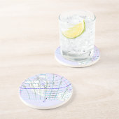 Dessous De Verre En Grès Total Solaire Eclipse 2017 Global Path (Côté)