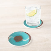 Dessous De Verre En Grès Touch of the Sea : A Cyan Bowl of Coffee (Côté)