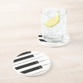 Dessous De Verre En Grès Touches de clavier de piano (Côté)