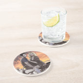 Dessous De Verre En Grès Tour de coucher du soleil (Côté)