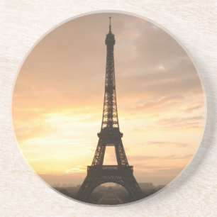 Dessous De Verre En Grès Tour Eiffel au lever du soleil.