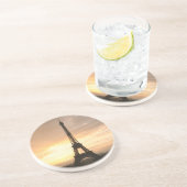 Dessous De Verre En Grès Tour Eiffel au lever du soleil. (Côté)