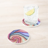 Dessous De Verre En Grès Tourbillon d'aquarelle (Côté)