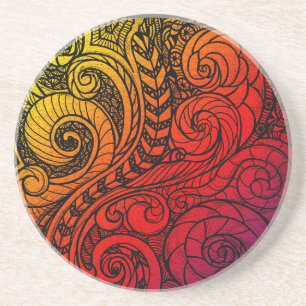Dessous de verre en grès tourbillonnant Vibes