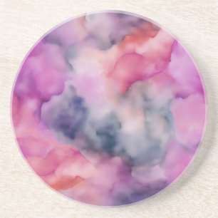 Dessous De Verre En Grès Tourbillons de marbre violet