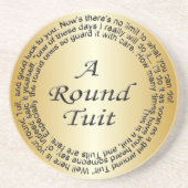 Dessous De Verre En Grès Tournée Gold (Devant)